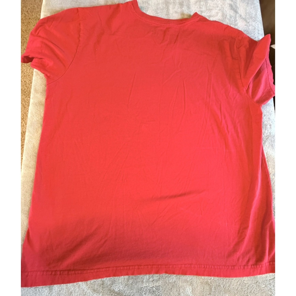 Psycho Bunny V Neck T Shirt Men's Size 6 Red